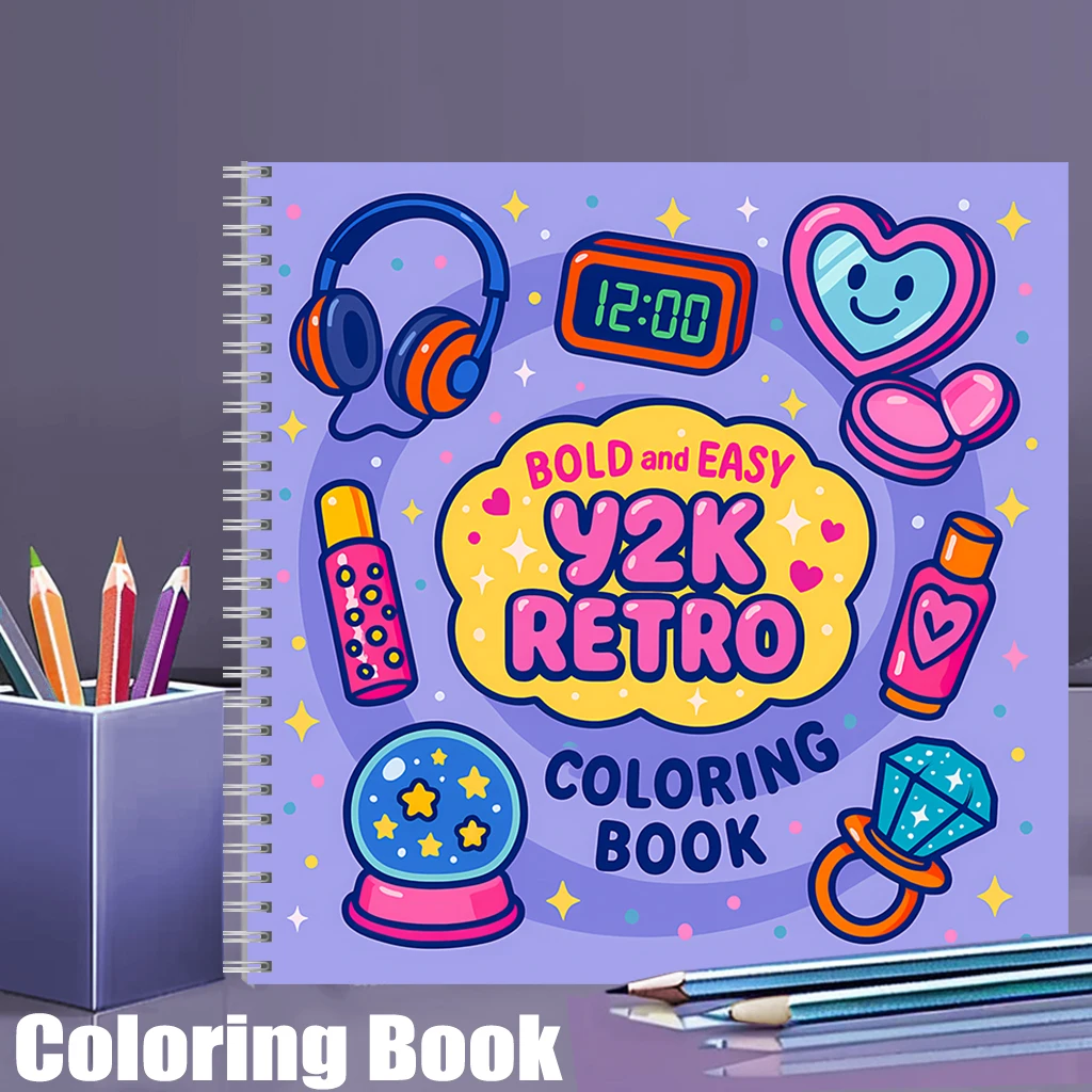 Food And Snacks Coloring Book - Easy Retro Coloring Book for Adult