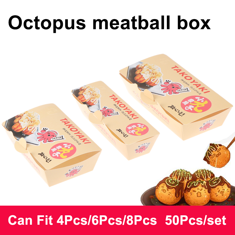 【F】50pcs Octopus Ball Packagin - Food In Japanese Snacks review and price