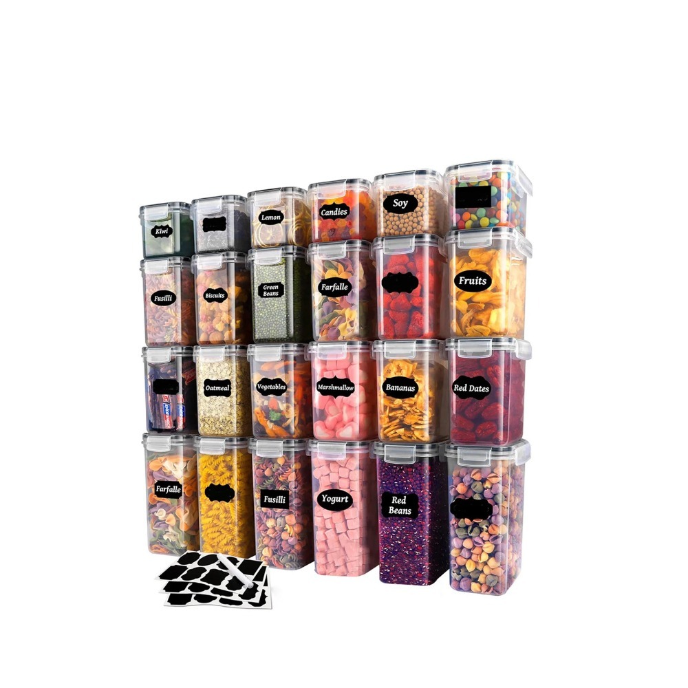 24Pcs Sealed Food Storage Cont - Snacks Food Labels review and price
