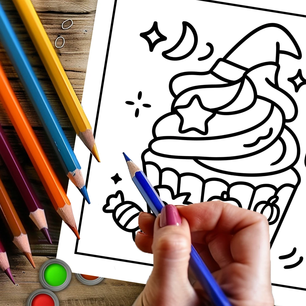 Easy Witchy Vibes Coloring Boo - Food And Snacks Coloring Book review and price