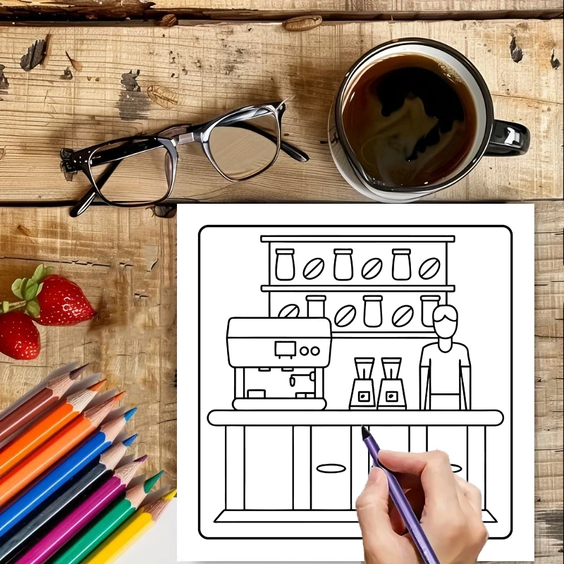 Coloring Book Coffee Lovers fo - Food And Snacks Coloring Book review and price