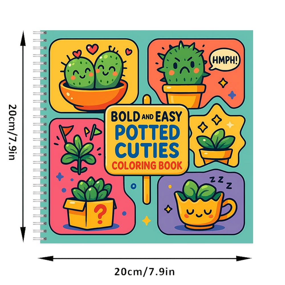 Easy Potted Cuties Coloring Bo - Food And Snacks Coloring Book review and price