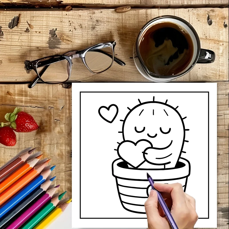 Easy Potted Cuties Coloring Bo - Food And Snacks Coloring Book review and price