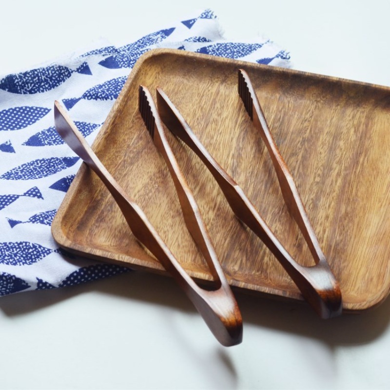 Natural Wood Food Serving Tong - Food In Japanese Snacks review and price