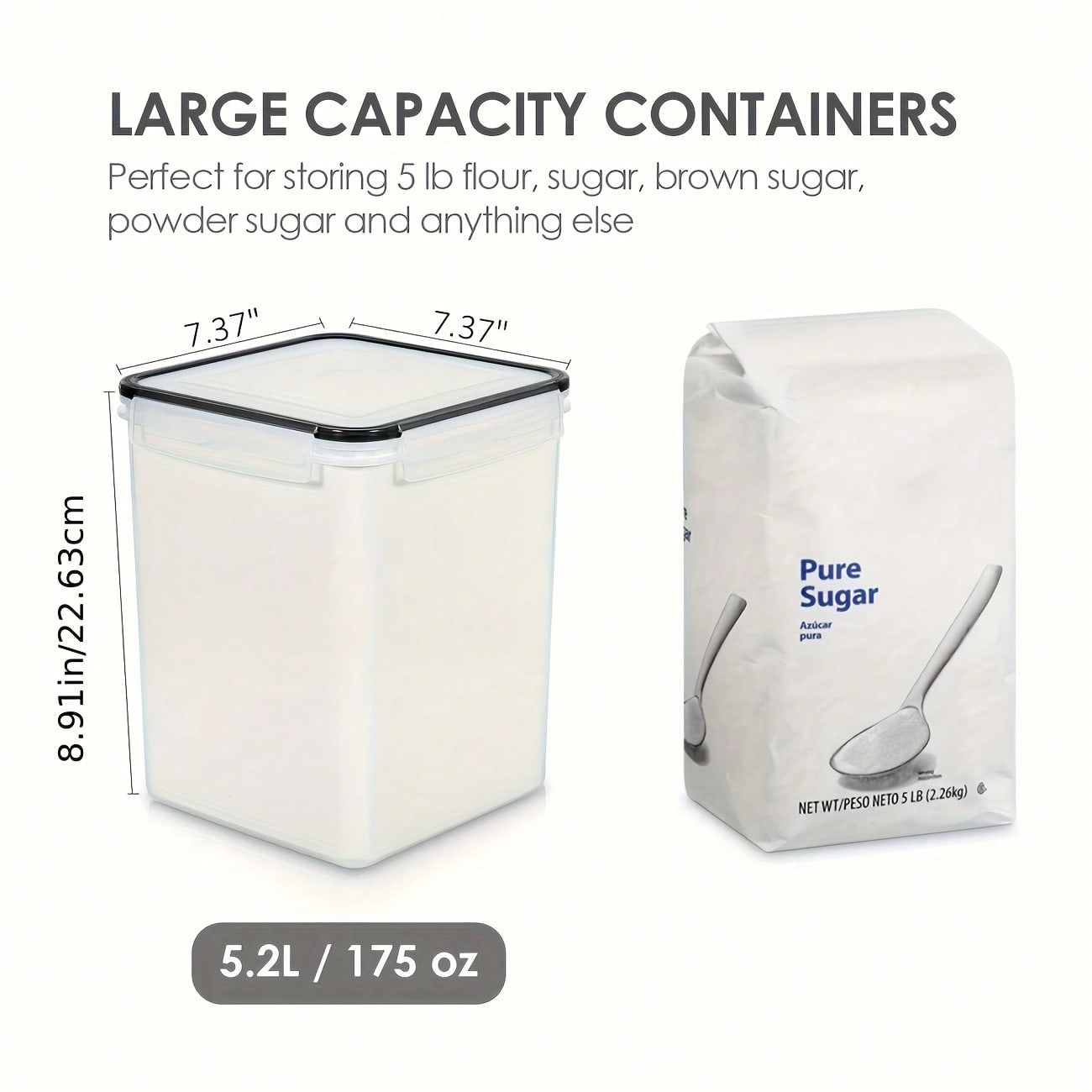 4PCS Large Food Storage Contai - Snacks Food Labels review and price