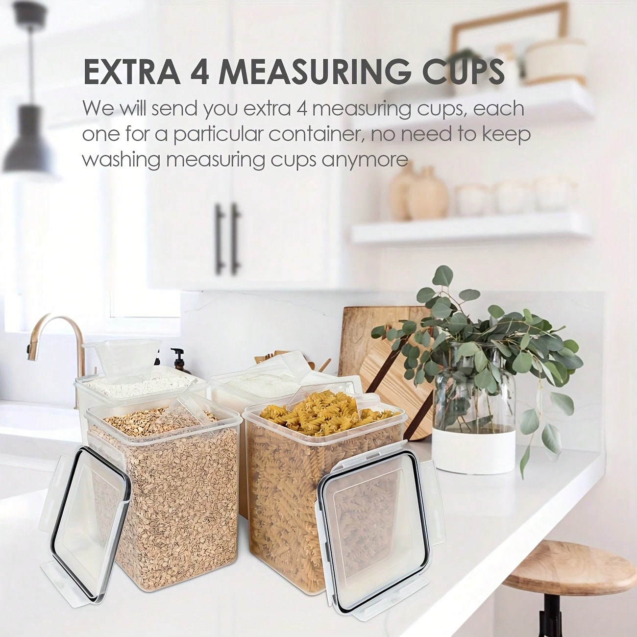 4PCS Large Food Storage Contai - Snacks Food Labels review and price